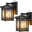 2 Luces pared exterior cuadradas E26 color negro