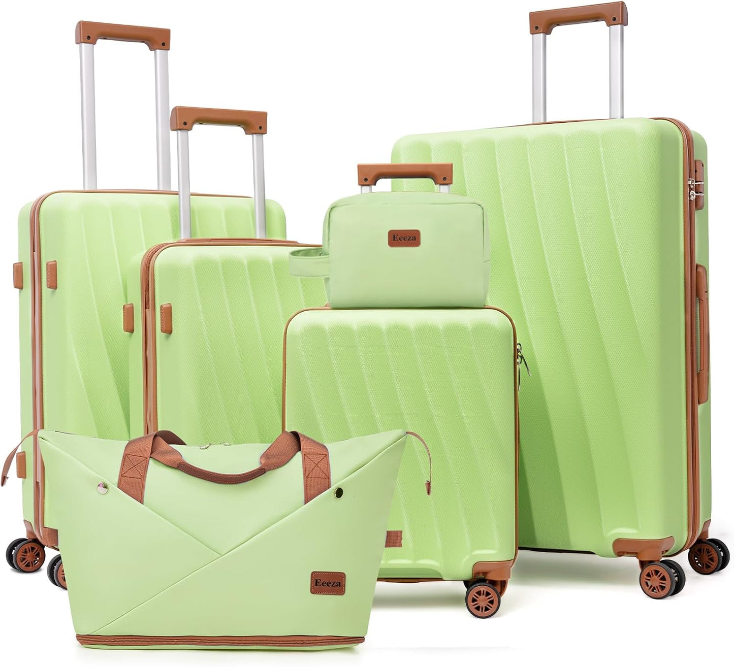 Set 6 maletas ABS rígidas con ruedas giratorias negro