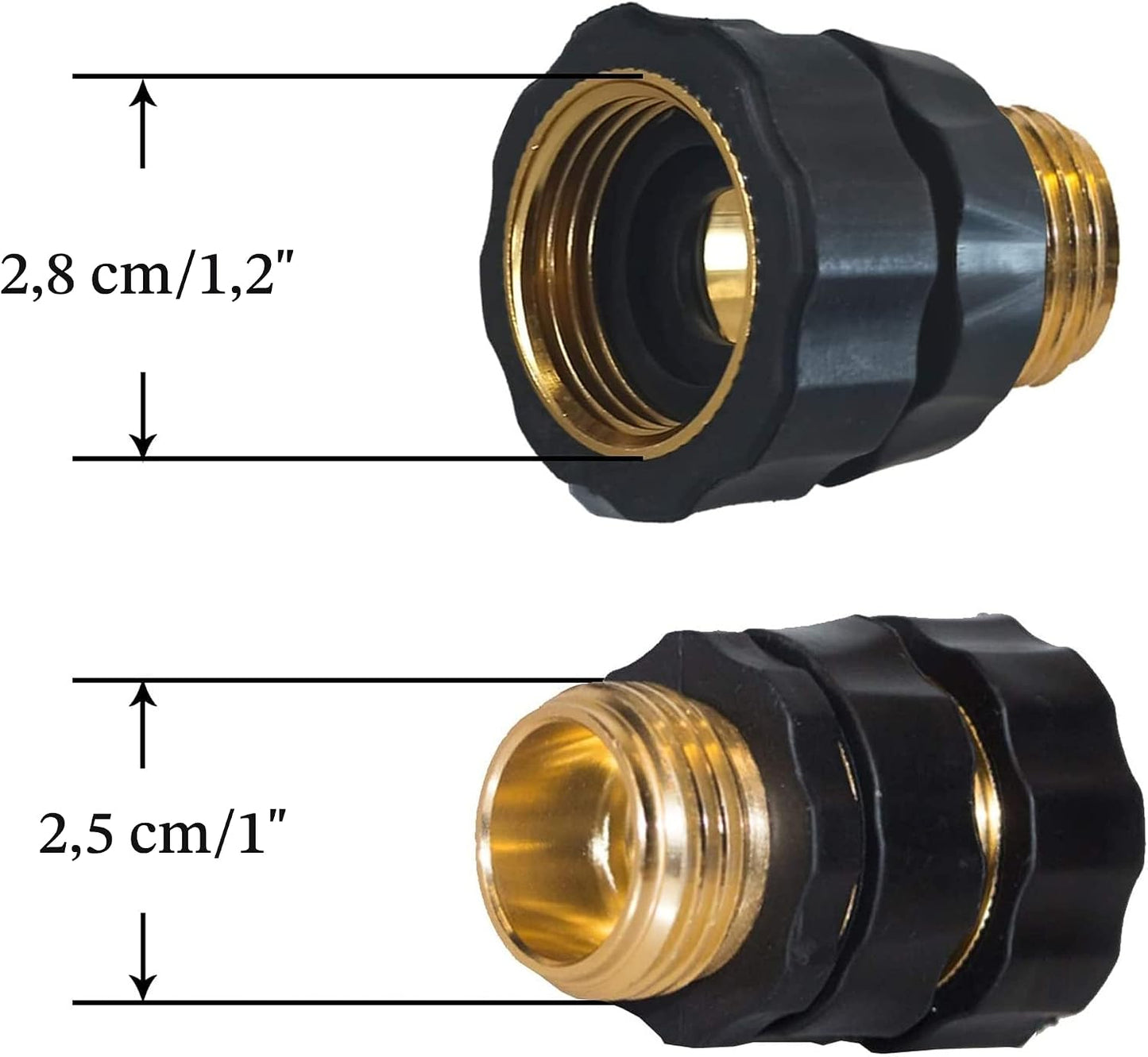Conector rápido manguera jardín 3/4pulg 4 juegos