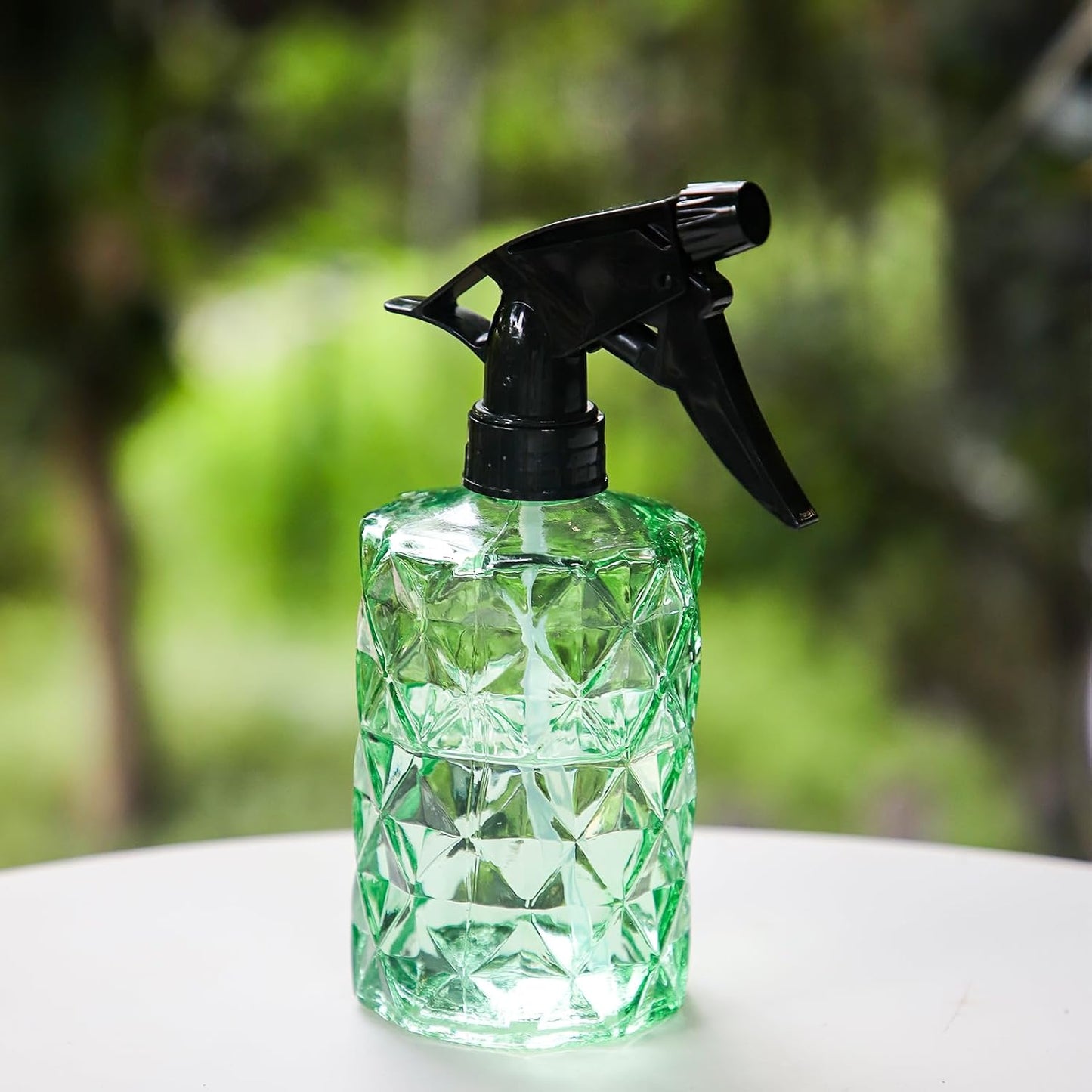 Botella riego vidrio 11.8oz boquilla ajustable jardinería verde