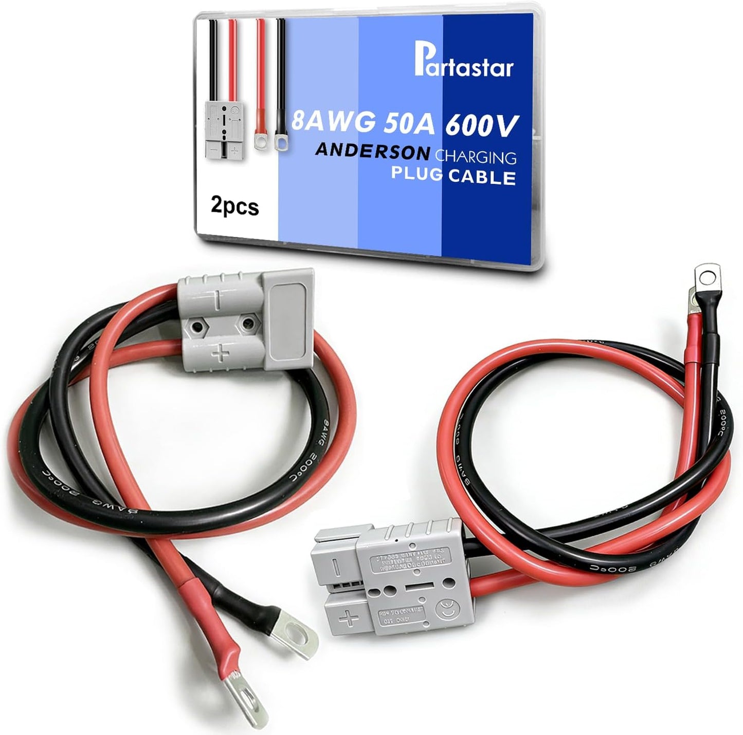 Conector batería 50A 6 cables puente comp SB50 8AWG 600V