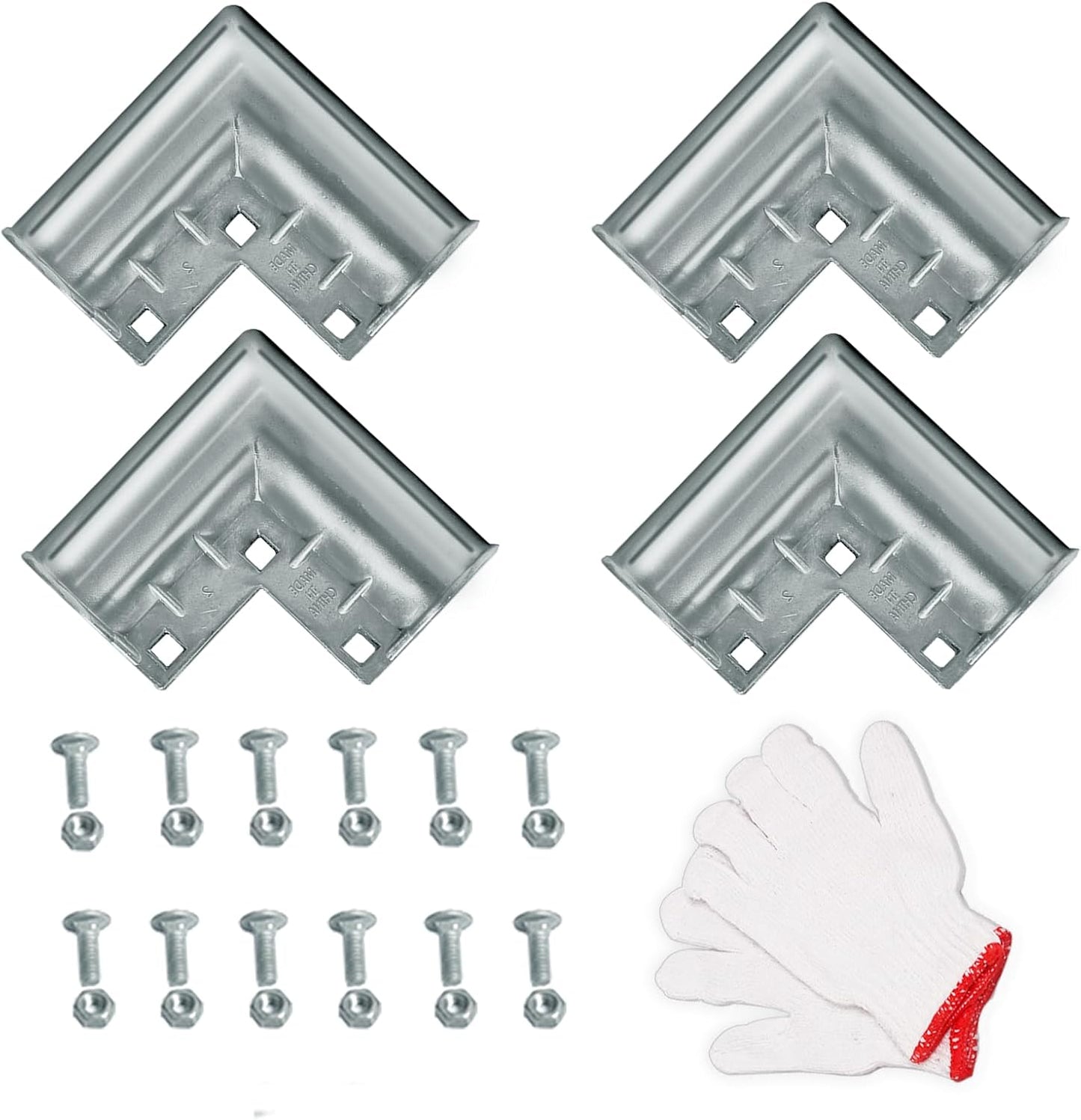 4 Soportes Puerta Aluminio 90° 1-3/8pulg Aire Libre