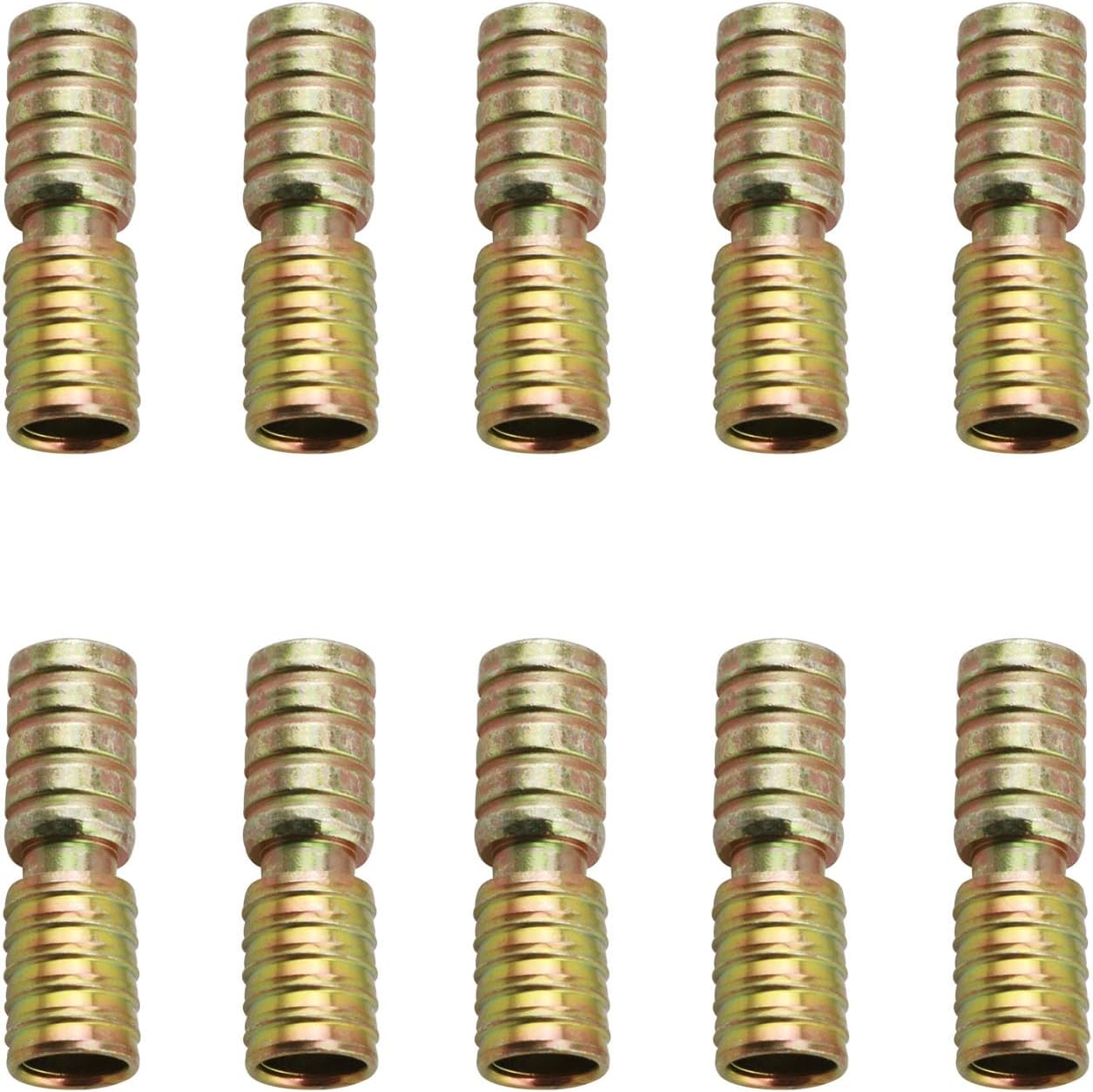 Soporte clavija antideslizante redondo 0.31x0.98pulg set 10 pzas