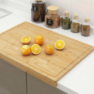Tabla cortar bambú borde encimera para cocina
