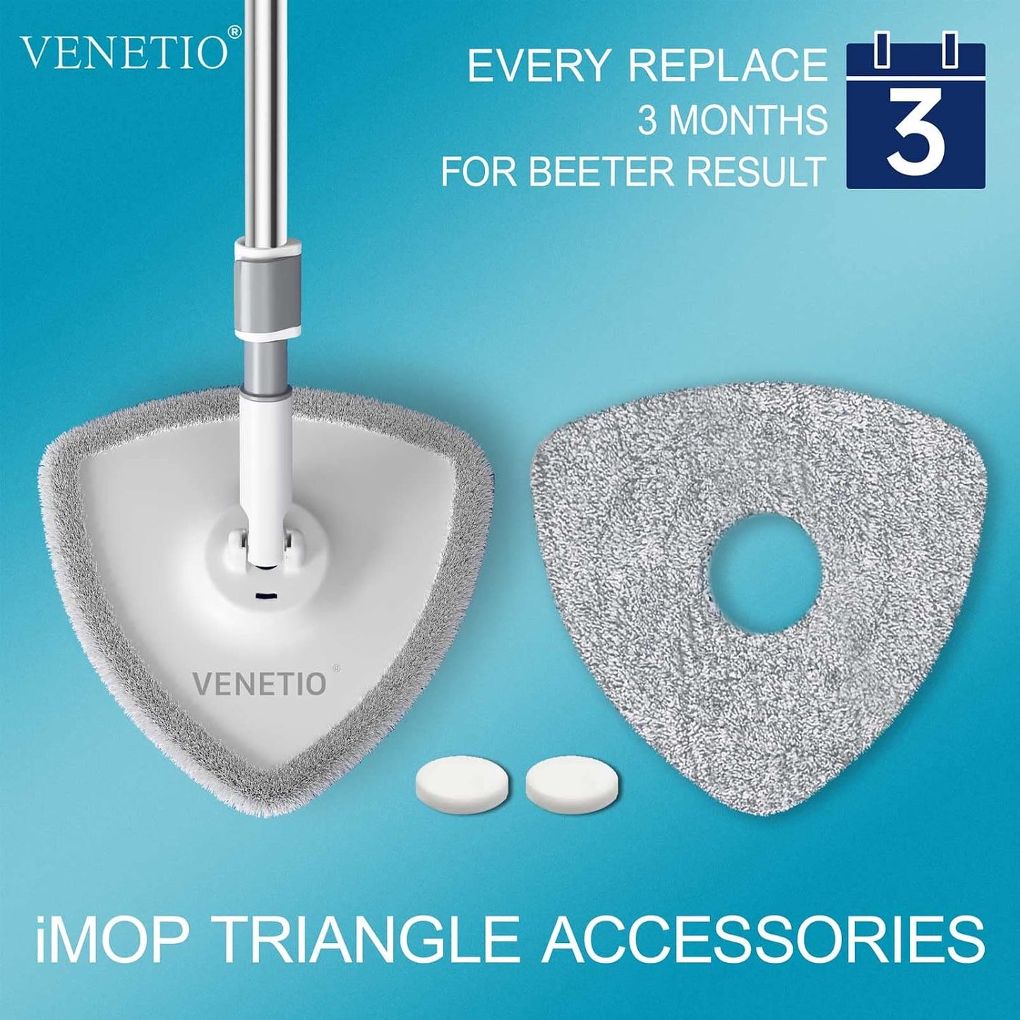 Recambio trapeador giratorio microfibra 3uds