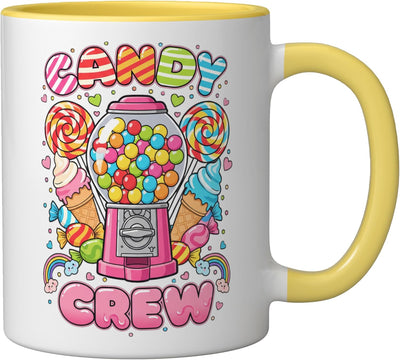 Taza Cerámica Halloween Gumball Lollipop Amarillo/Blanco