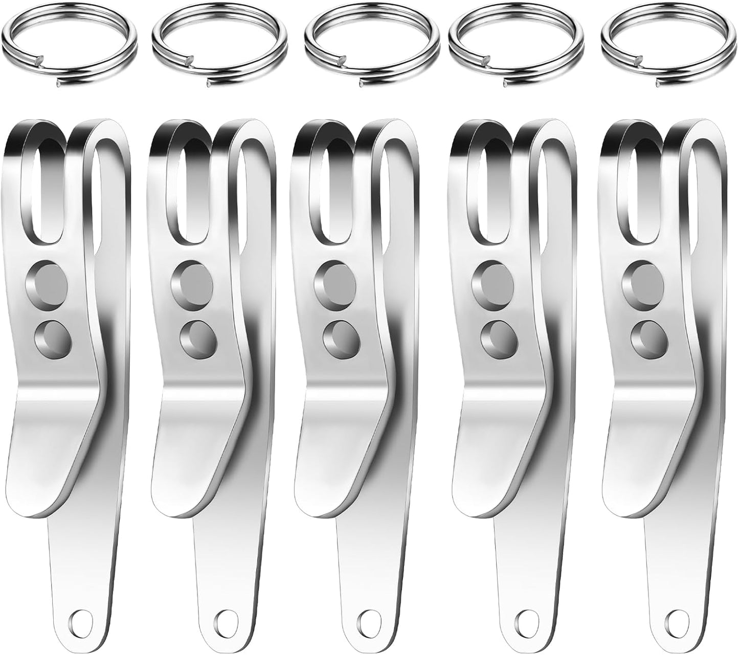 5 Pzas Clip bolsillo profundo aleación EDC cuchillos llaves