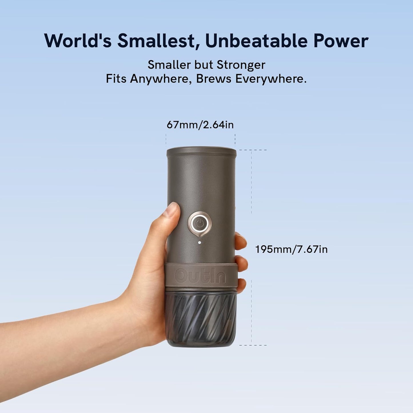 Máquina de café eléctrica portátil OutIn Mino con molinillo