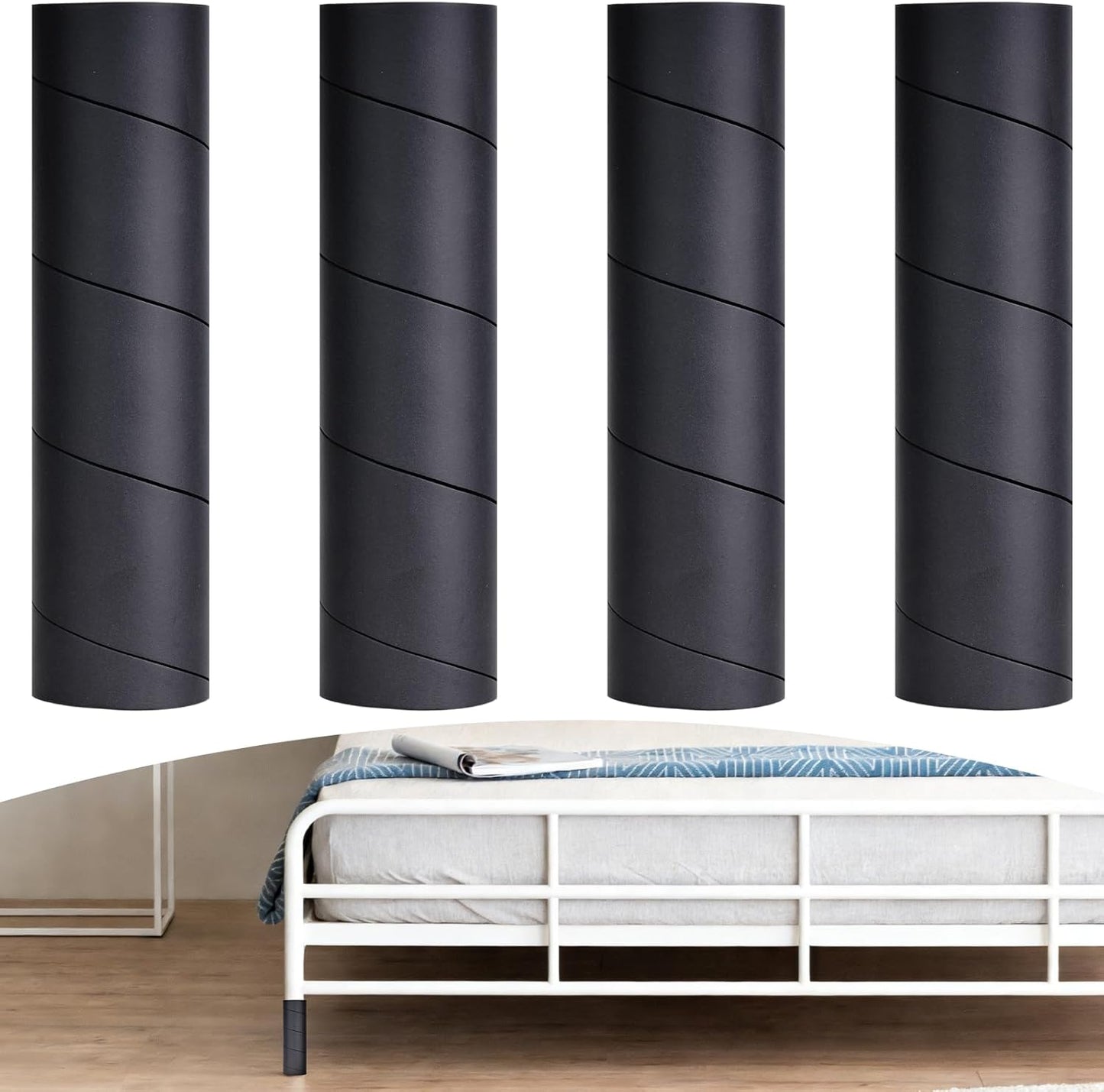 4 Protectores Dedos para Marco Cama 6pulg No Adhesivos