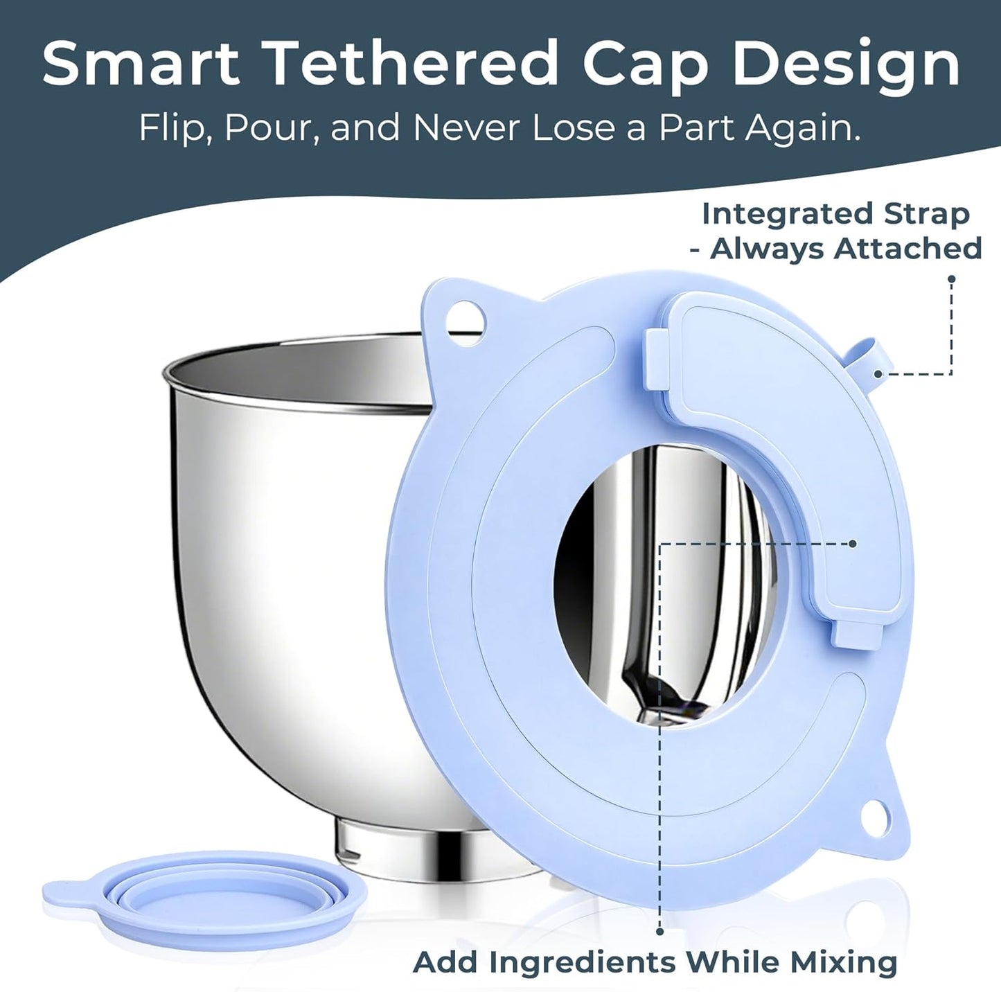 Protector de vertido de silicona para batidora KitchenAid 4.5-5 cuartos