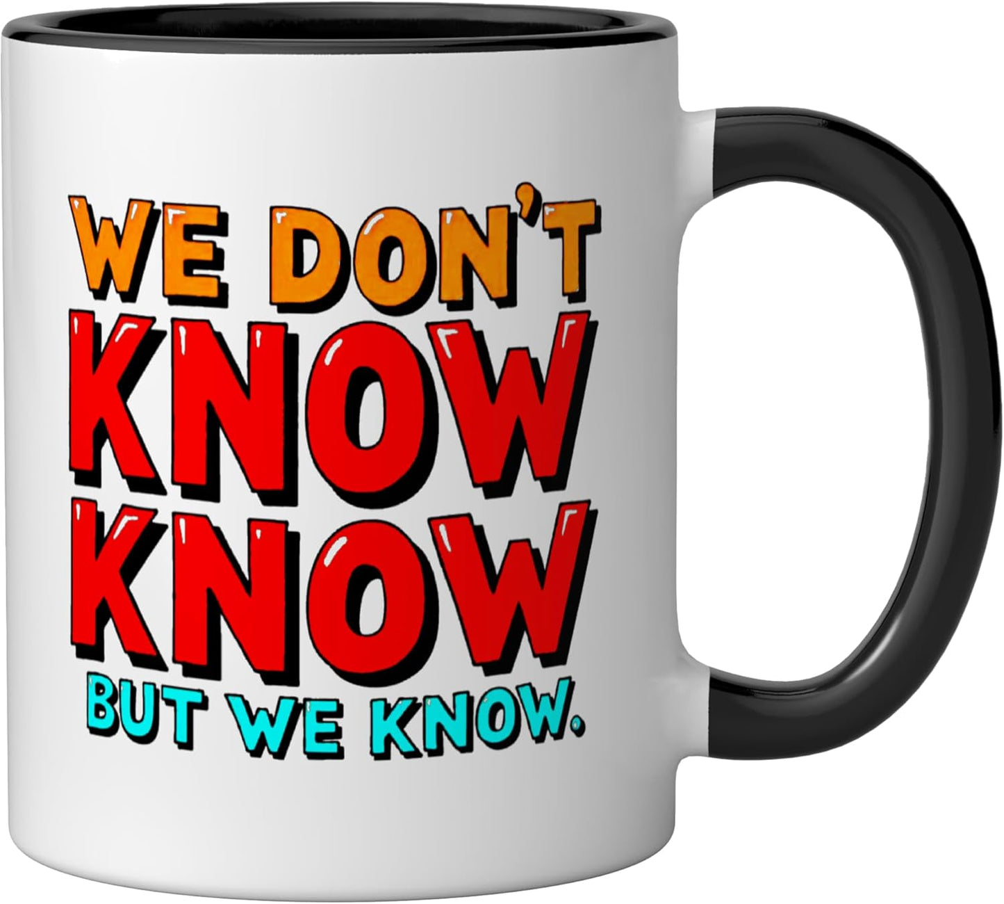 Taza cerámica retro con tipografía negra y blanca