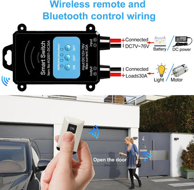 Interruptor inalámbrico Bluetooth 12-76V para puertas