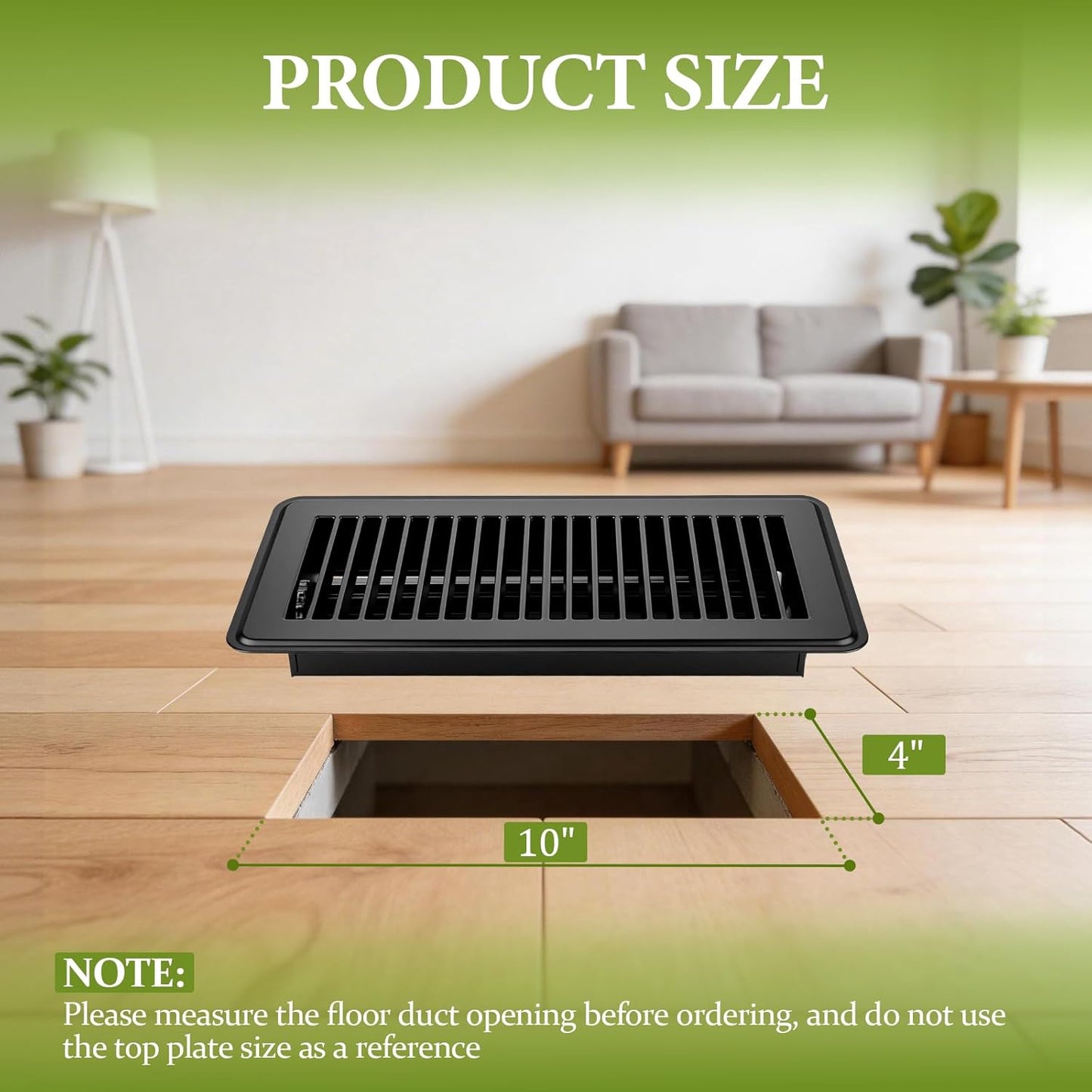 Cubierta rejilla ventilación suelo 4x10 acero resistente ajustable