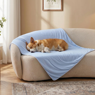 Manta refrescante perros medianos 30x40pulg azul