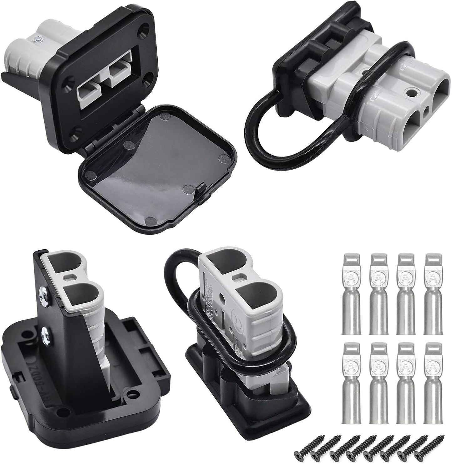 Conector Anderson Plug 50A con soporte tapa para batería 12V-36V