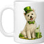 Taza cerámica de perro West Highland Terrier para Día de San Patricio