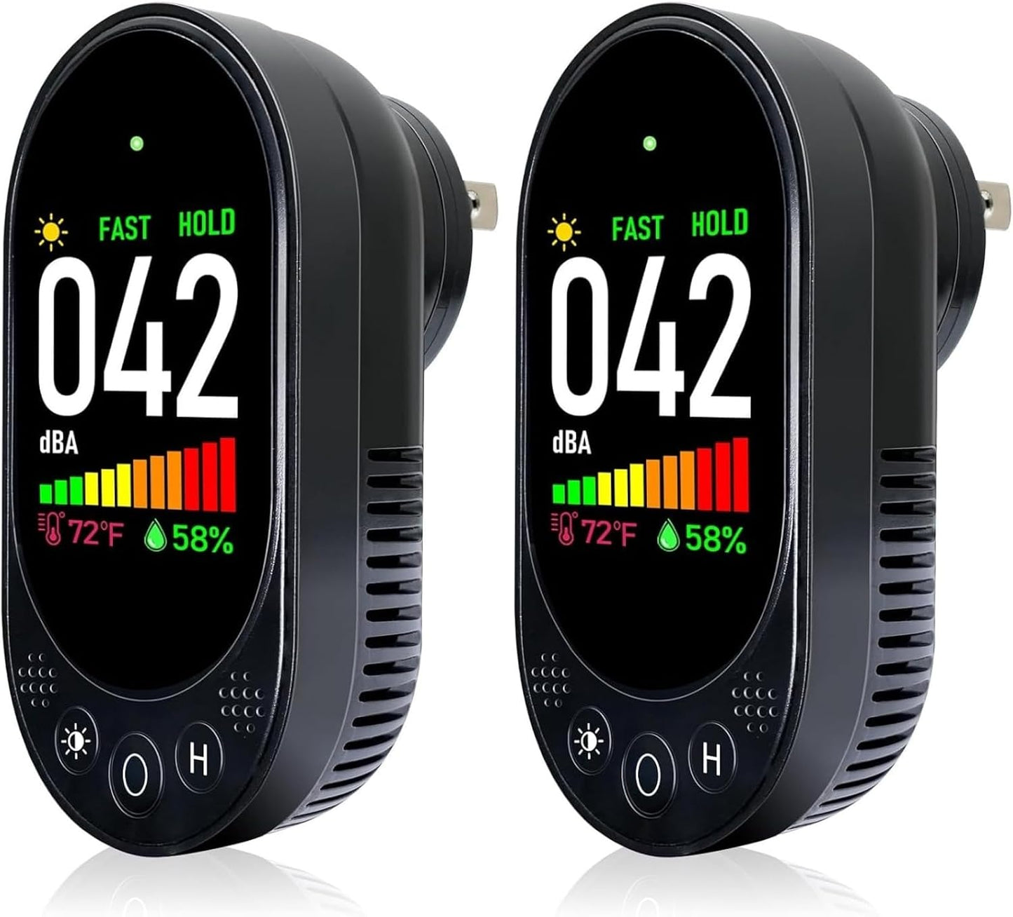 Medidor ruido enchufable 3 en 1 con temperatura humedad