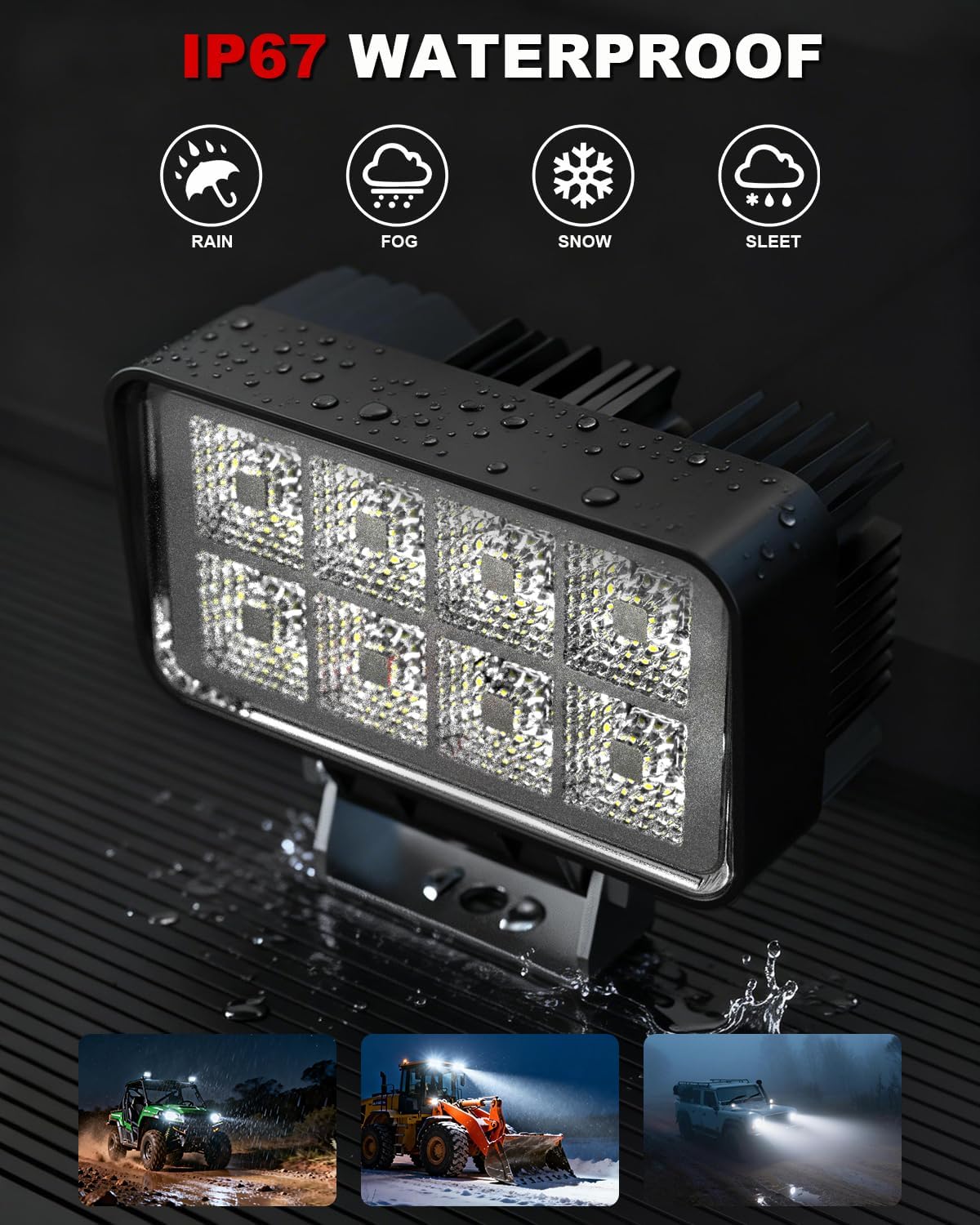 Luces LED tractor camión 12V IP67 4.4pulg
