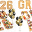 Caja decoración graduación 2026 con tablero números y globos
