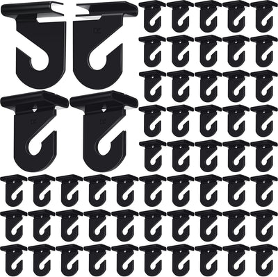 50 Pzas Ganchos Techo Negro Soportan 20lb Para Azulejos