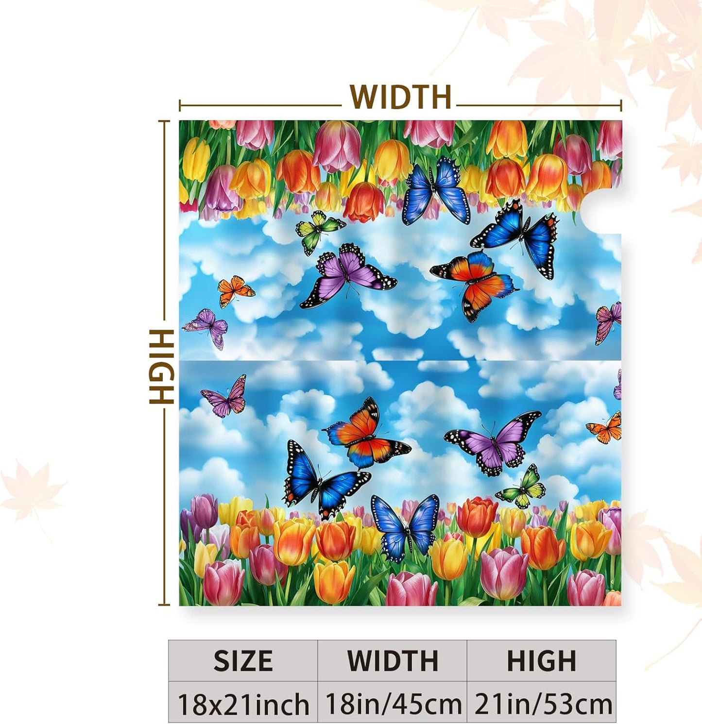 Funda magnética tulipanes 21x18pulg jardín