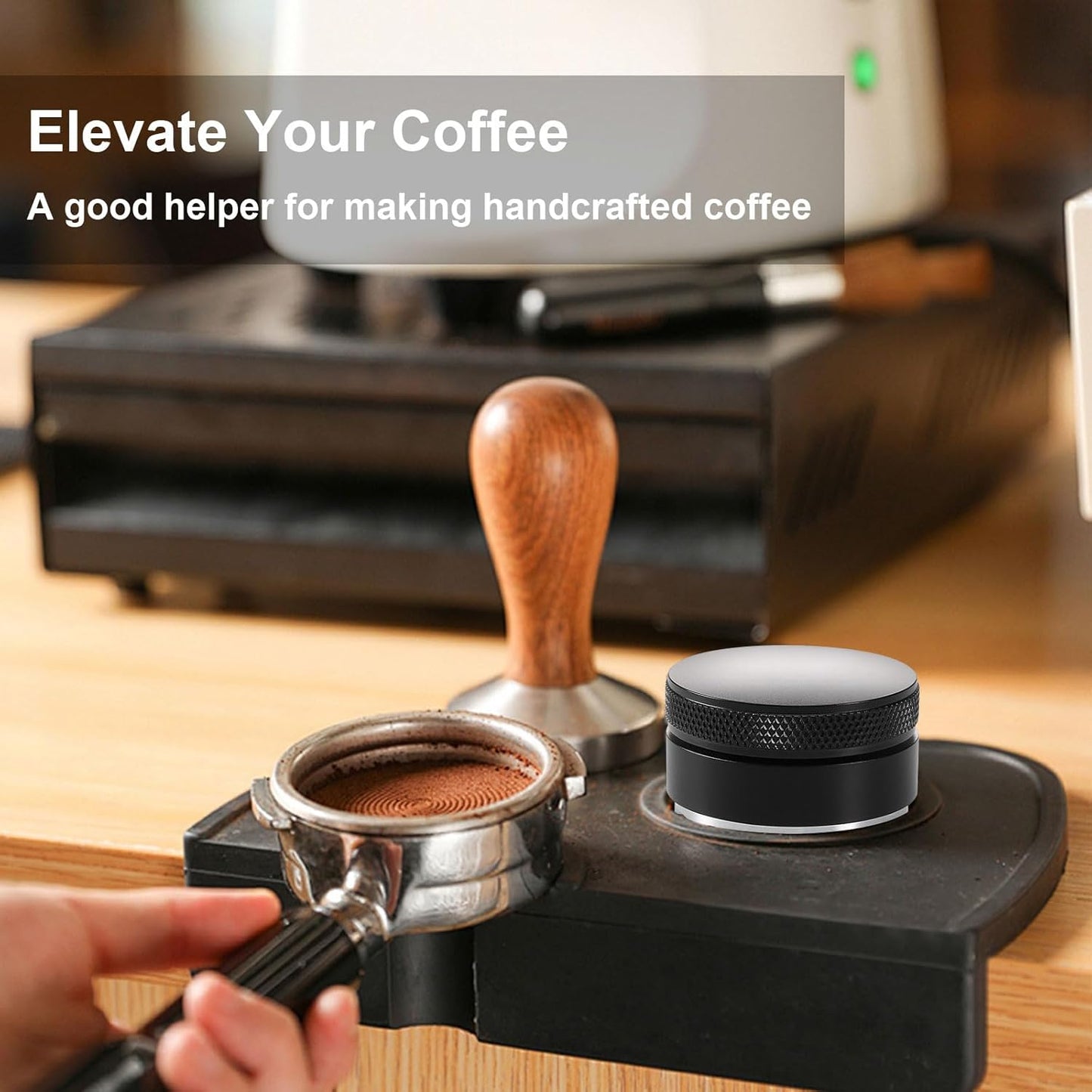 Distribuidor de café nivelador compatible con herramienta profesional