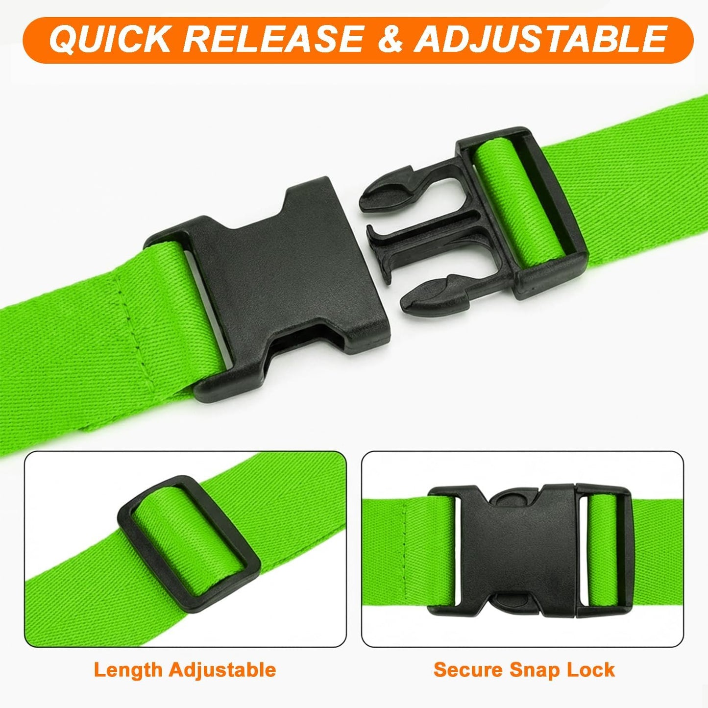 Correas de equipaje color verde