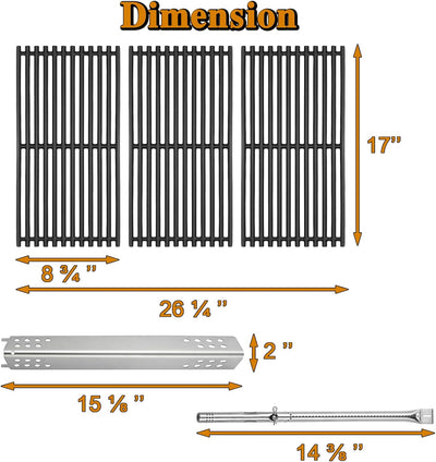 Repuesto quemadores parrilla Charbroil Advantage 4 G467-0002-W1