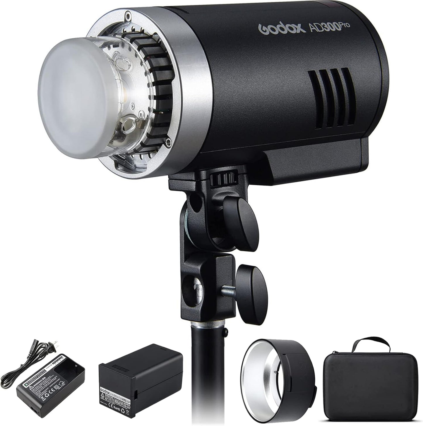 Flash estroboscópico AD300 Pro 300W 2.4G bicolor LED