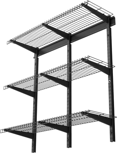 Estantería garaje 3 niveles acero 1x3ft 11x36pulg negra 450lb
