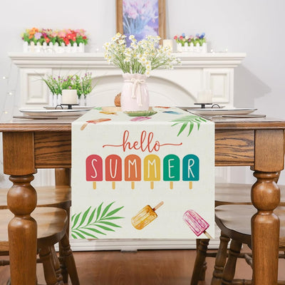 Camino mesa paletas verdes 13x60pulg decoración hogar