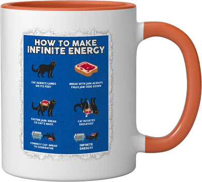 Taza Cerámica Ingeniería Mecánica Energía Infinita Gato