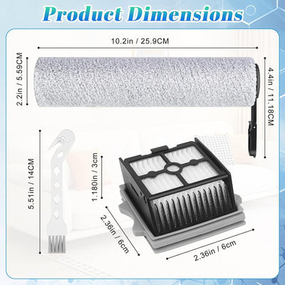 Repuesto cepillo rodillo filtros HEPA Tineco Floor One S6/S7