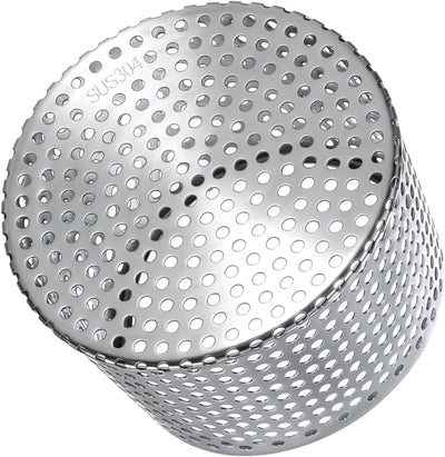 Protector canalón acero inox para tubos 5.5-6.3pulg colador drenaje