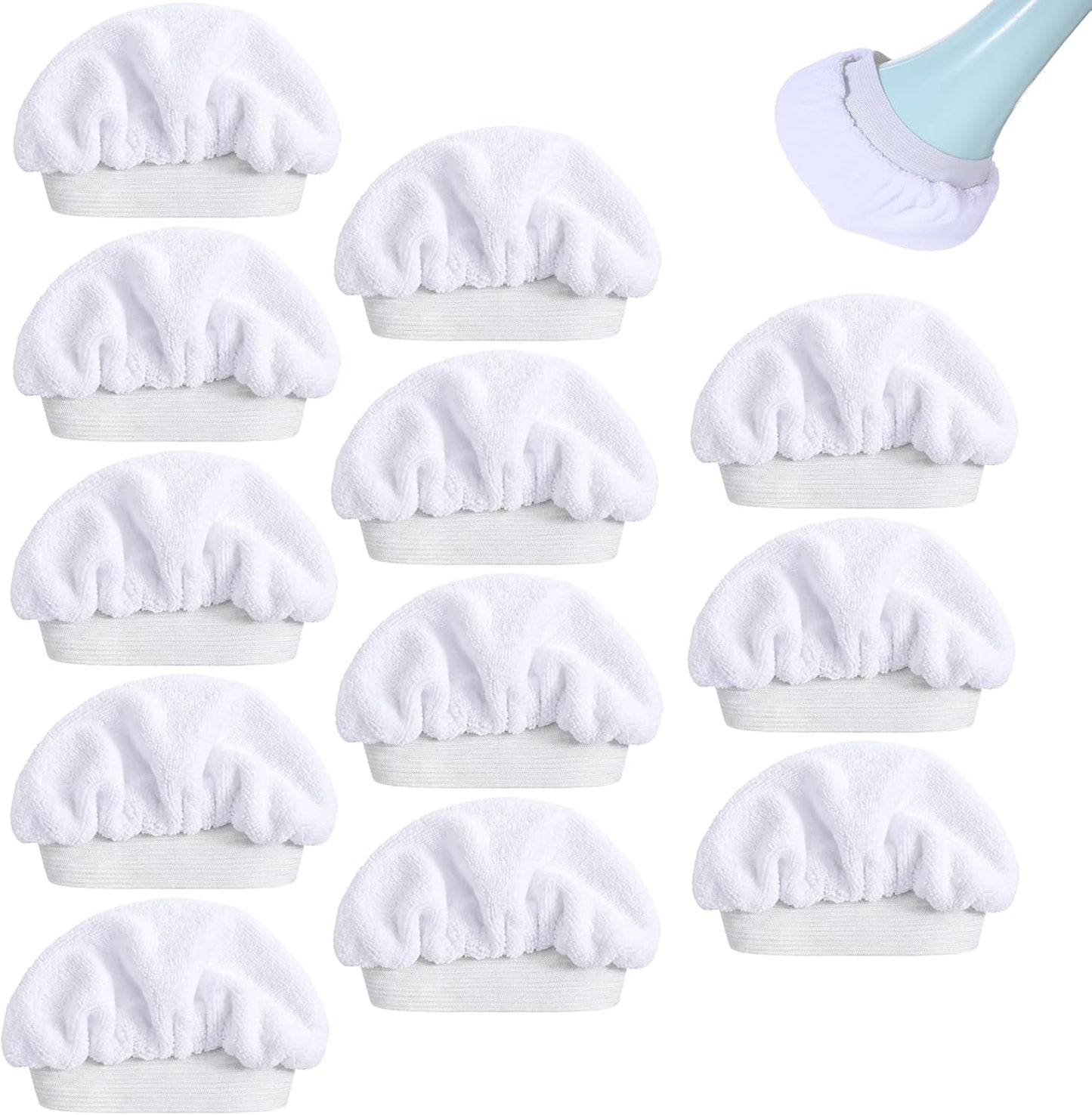 12 Pzas Paños Microfibra para Limpiador Vapor