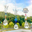Atrapasoles cristal 3 pzas corazón prisma cadena decoración