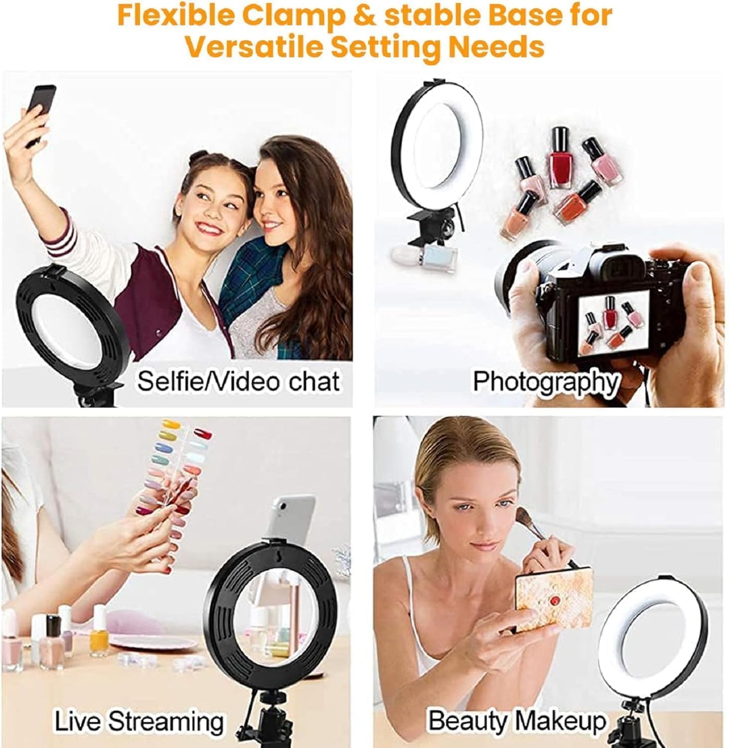Luz anillo LED regulable para videoconferencias y selfies
