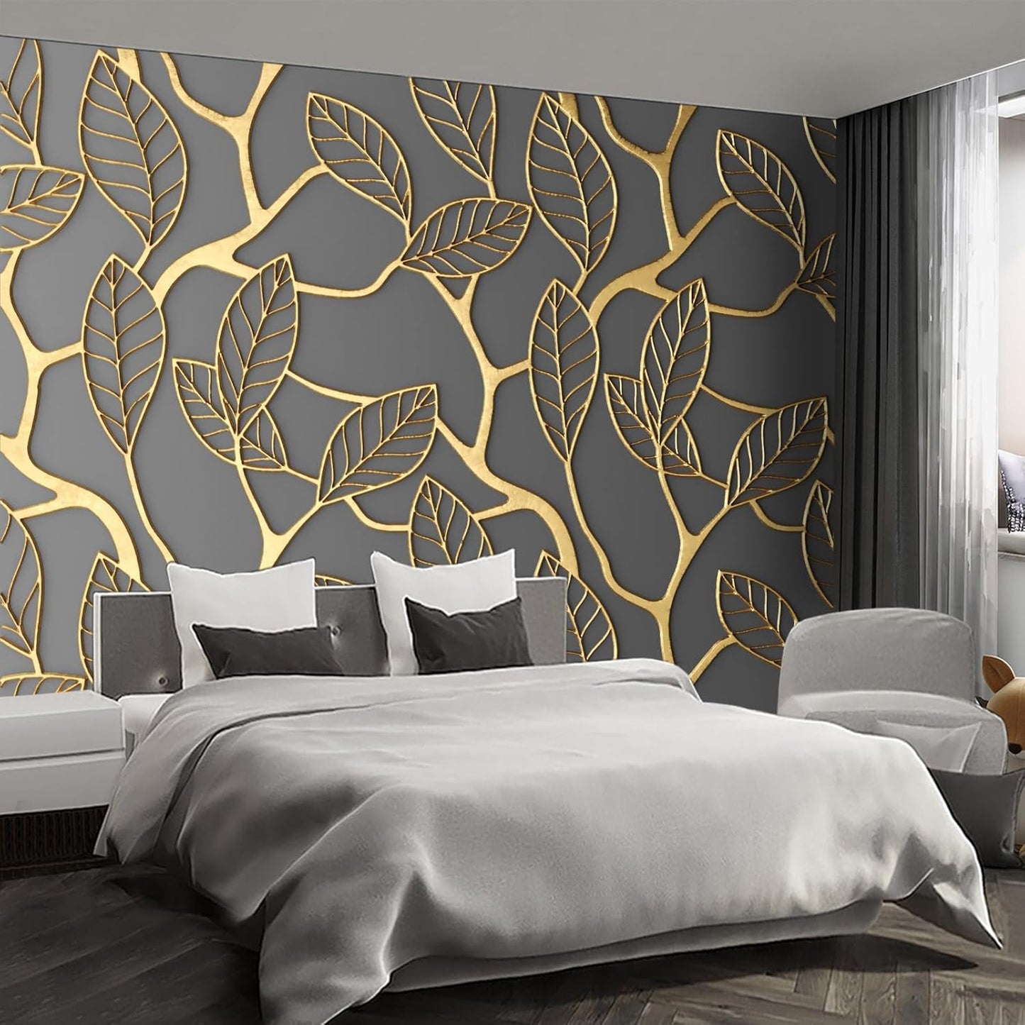 Papel tapiz relieve 3D para sala y dormitorio 108x157pulg