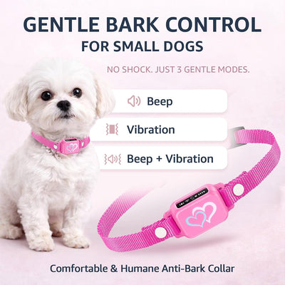 Collar antiladridos perros 5-15lb magnético 3 modos 5 niveles