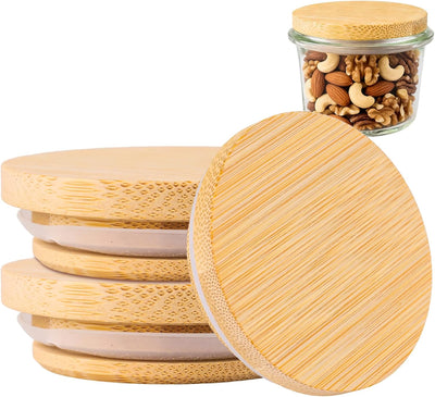 Paquete de 3 tapas Weck para tarros de madera grado alimenticio modelos 755, 080, 760