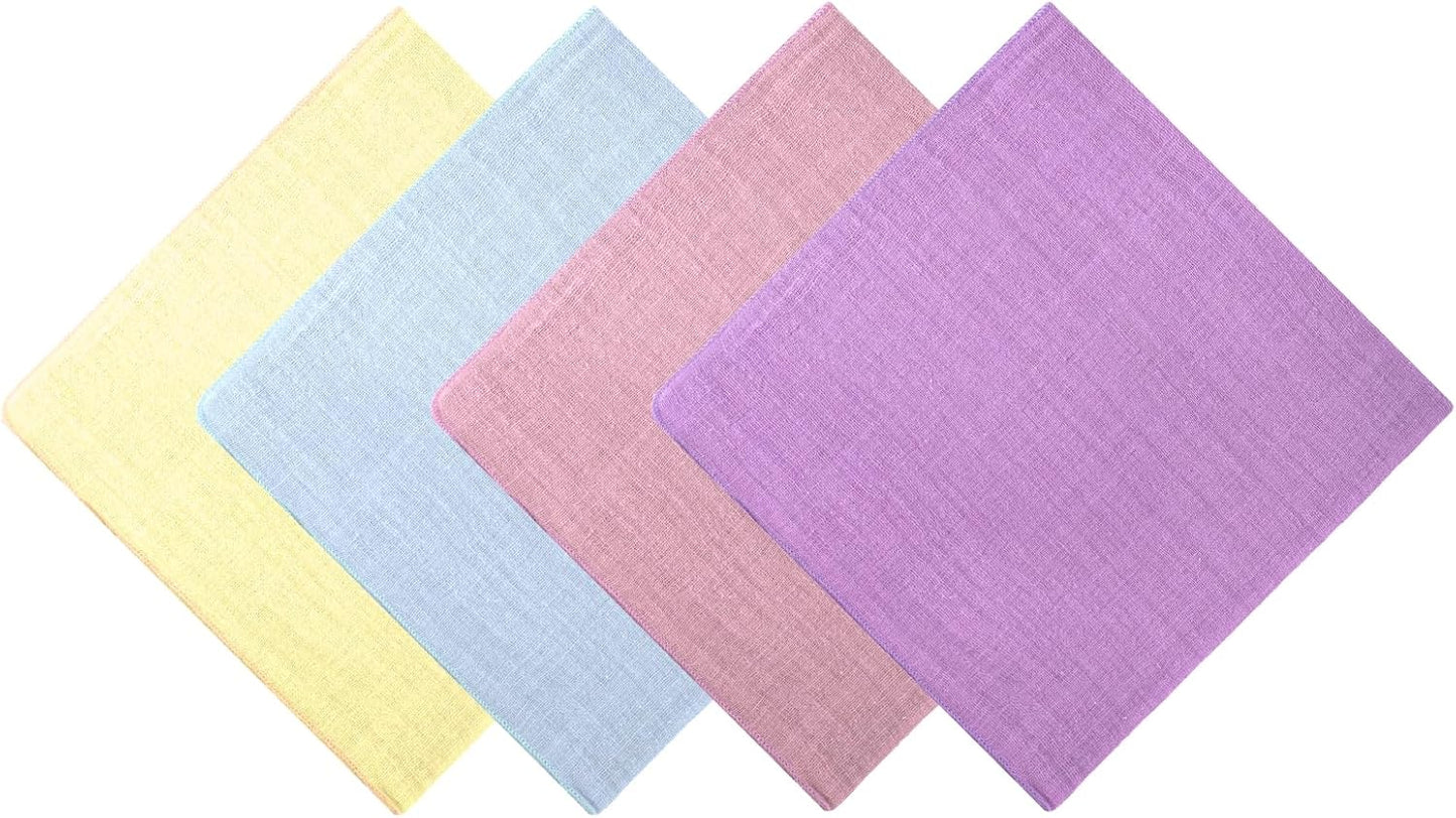 Servilletas de Pascua de lino y algodón 16.5 x 16.5 pulgadas