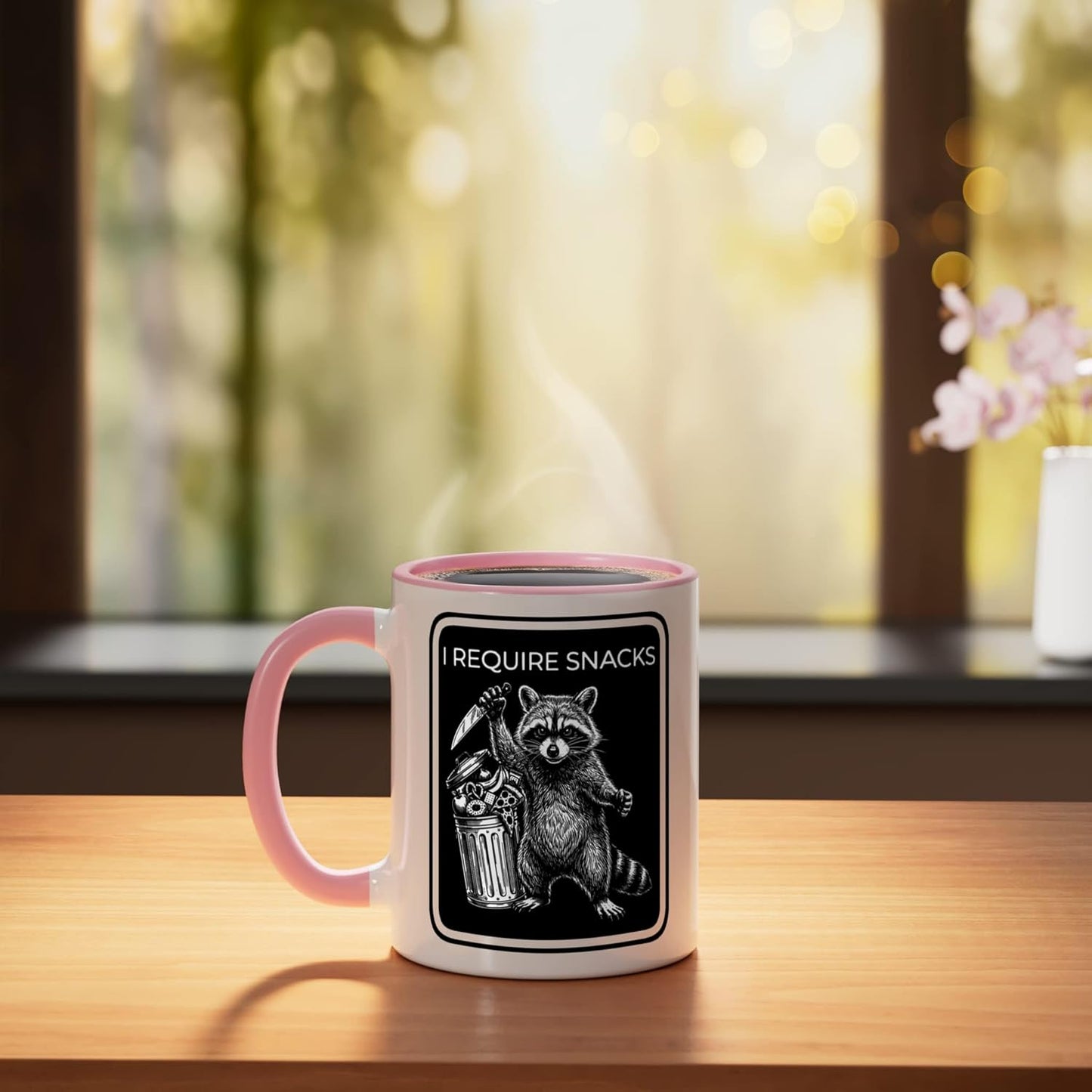 Taza Cerámica Humor Ratoncito Rosa/Blanca