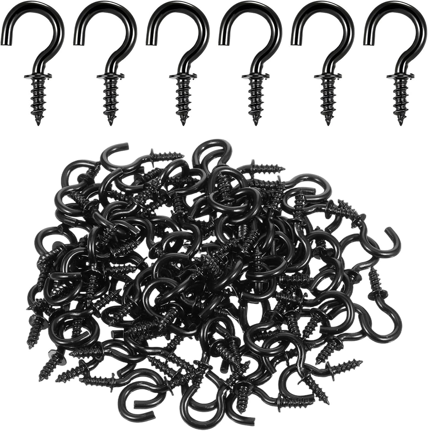 Ganchos metal 1/2pulg para tazas y joyas negros