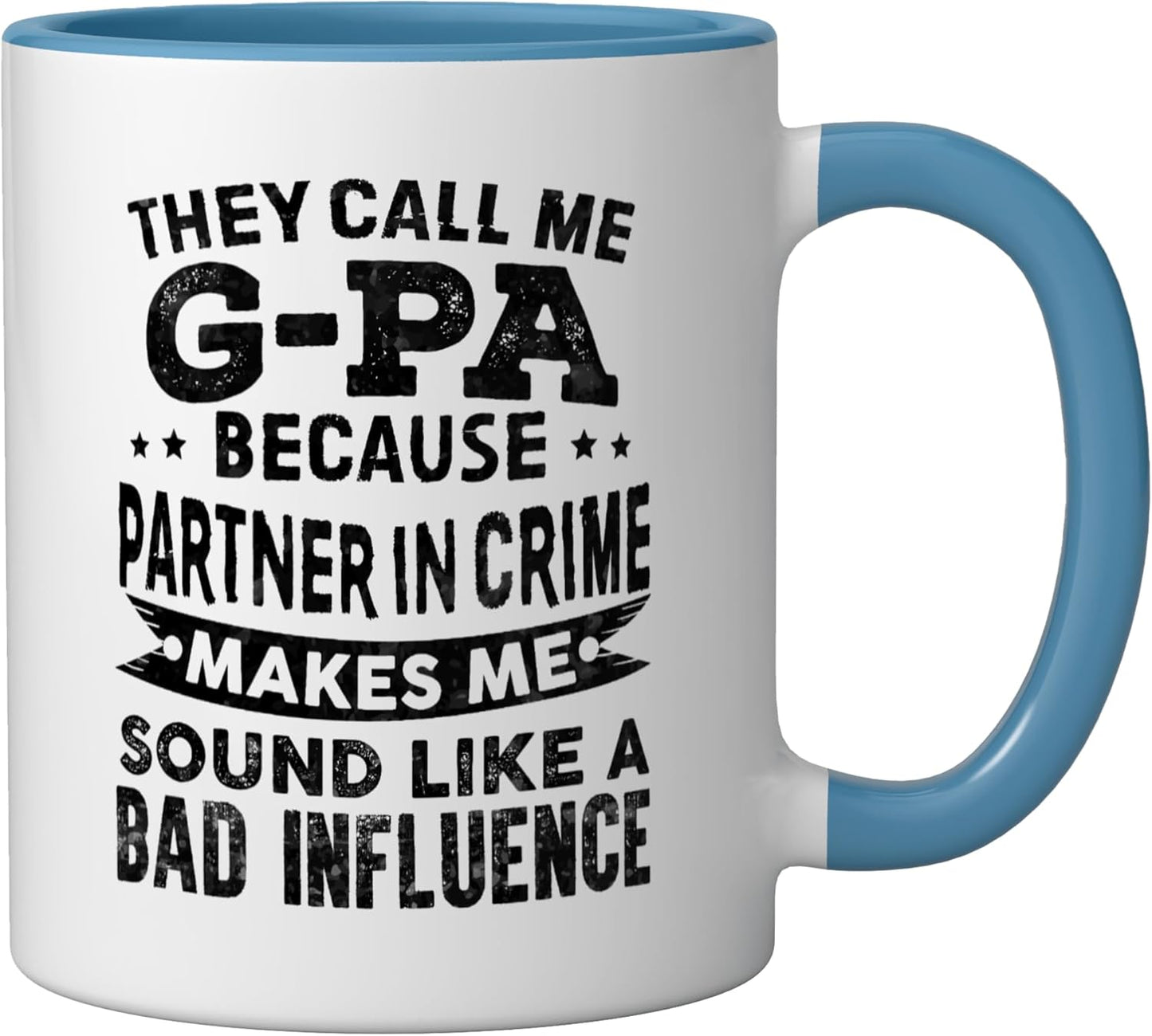 Taza Cerámica Abuelo Humorístico Azul/Blanco