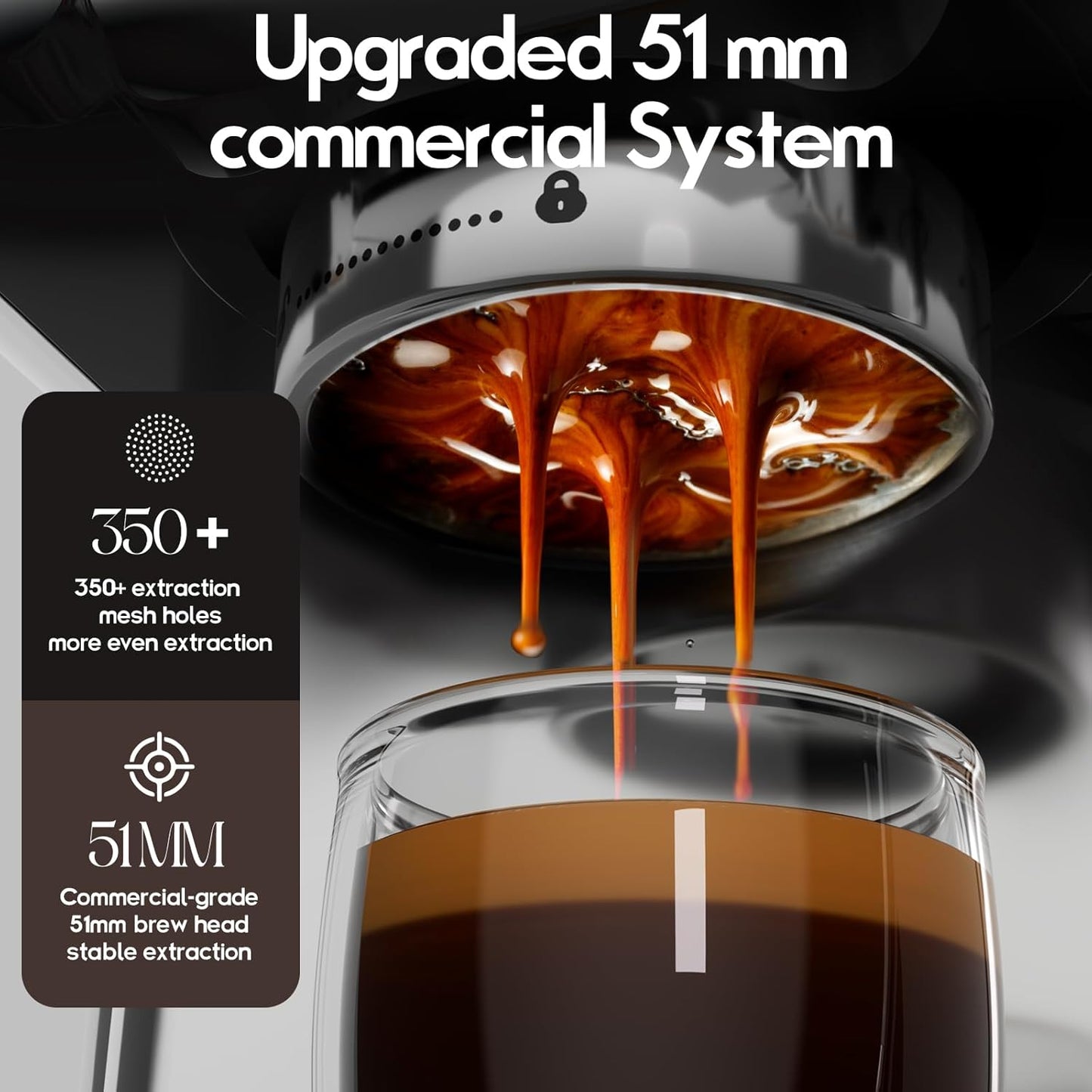 Cafetera Espresso 20 Bar Acero Inox Prensa Visible
