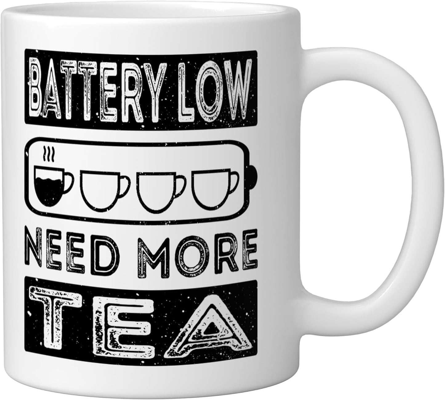 Taza de té cerámica para amantes del té en blanco