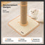 Poste rascador gatos 35pulg sisal base madera gruesa