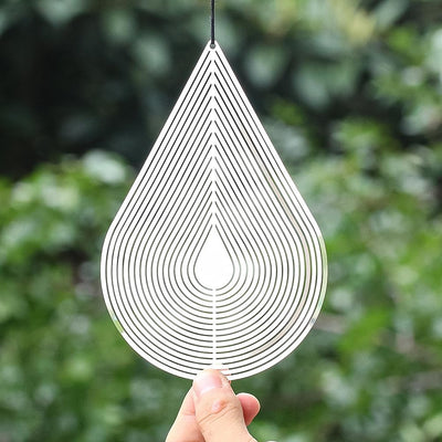 Gotas agua acero inox 3D repelente aves 4x9.25pulg