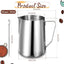 Jarra espuma leche acero inox 304 50oz para espresso capuchino