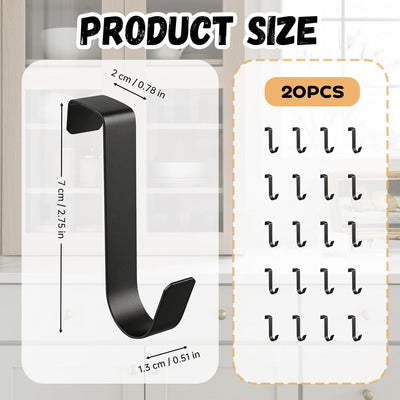 Ganchos metal para puerta armario set 20 colgar toallas ropa cocina